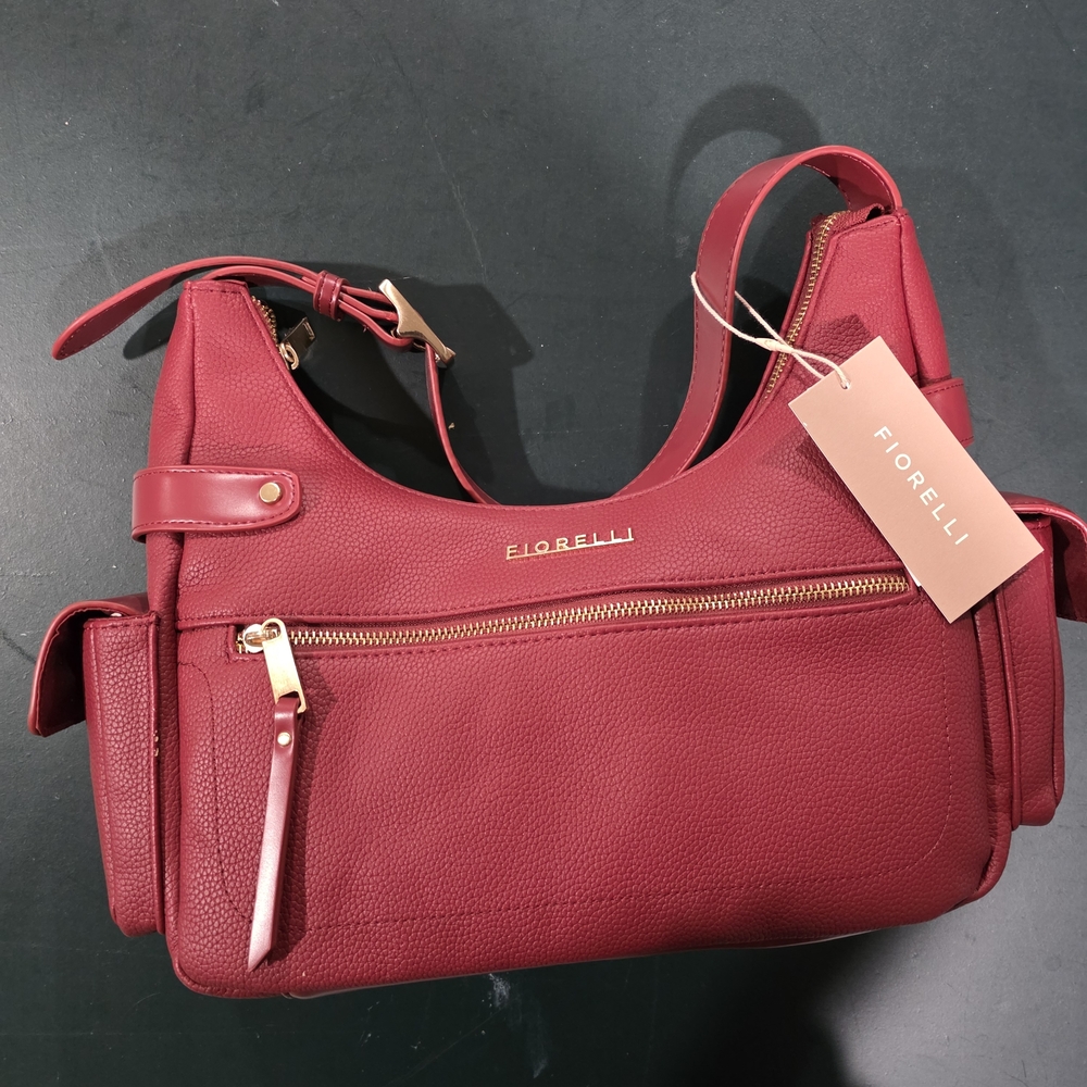 Women's Red Leather Shoulder Bag
